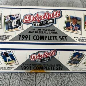 1991 Baseball Upper Deck Complete Set: 800 Cards Plus 3D Team Hologram Cards